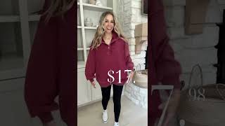 Walmart Viral Henley Pullover Cozy Sweatshirt Trend Alert shorts walmartfashion fallfashion [upl. by Uohk]