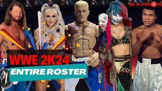 WWE 2K24 PC Entire Roster All Unlockables Champions Tag Teams Match Types and more wwe2k24 [upl. by Ahsiakal]