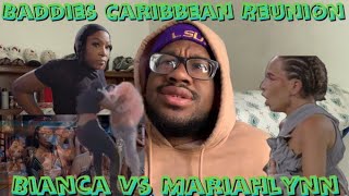 Reaction  Bianca Vs Mariah  Baddies Caribbean Reunion [upl. by Akcinehs]