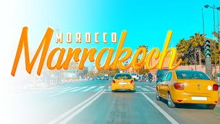 Marrakech 4K  Driving Downtown  Morning Drive  Relaxation  streetma [upl. by Analla]