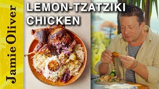 Lemontzatziki Chicken  Jamie Oliver Cooks the Mediterranean [upl. by Sugna2]