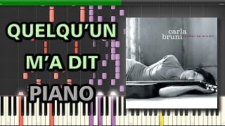 Quelquun ma dit  Carla Bruni  Synthesia Piano Tutorial 🎵 [upl. by Icul]