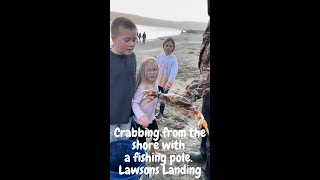 Crabbing with a fishing pole at Dillon Beach California  Hidden Gem on the California Coast [upl. by Yenots534]