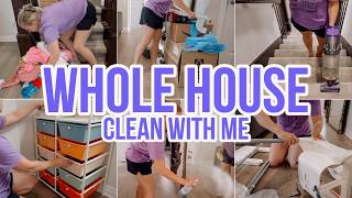 WHOLE HOUSE CLEAN WITH ME  CLEANING MOTIVATION  STAY AT HOME MOM MOTIVATION  BECKY MOSS [upl. by Llehsal856]