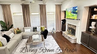 SpringSummer Living Room Refresh  How To Decorate For Summer  Living Room Decorating Ideas [upl. by Ahsenaj]