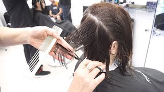 SHORT LAYERED HAIRCUT FOR WOMEN  INVERTED BOB CUT [upl. by Ahseyk679]