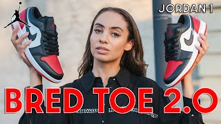 How good is the Air Jordan 1 Low Bred Toe 20 Review and How to Style [upl. by Elpmet]