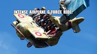 Vertigo  Absoultely INSANE Airplane GForce Amusement Park Ride Tivoli Gardens Denmark [upl. by Anirtruc629]