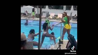 We’re at the Rio hotel in ￼ ocho rios jamaica poolparty music food drinks dancing [upl. by Adnolat]