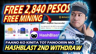 FREE 2840 PESOS HOW  HashBlast Free Mining 2nd Withdrawal Update Honest Review [upl. by Aikemaj899]