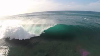 Kelly Slater at Pipeline GoPro Helicopter Angle [upl. by Idaline]