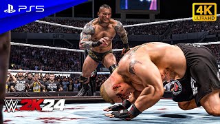 WWE 2K24  Randy Orton vs Brock Lesnar  Extreme Rules Blood Match  PS5™ 4K60 [upl. by Hen]