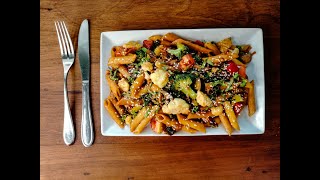 🍝PASTA CON VEGETALES ESTILO ASIÁTICA  Receta Fácil Creativa y Saludable [upl. by Lavinia]