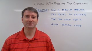 College Math Lesson 58  Marginal Tax Calculations [upl. by Yolanthe713]