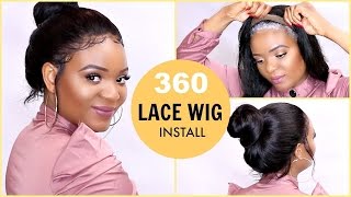 HOW TO INSTALL amp REMOVE 360 LACE WIGS USING GOT2BE  OMABELLETV [upl. by Amieva912]