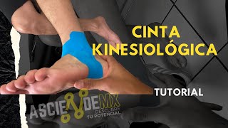 Vendaje de tobillo con kinesiotape Ideal para lesiones y deportistas TUTORIAL [upl. by Assilym]