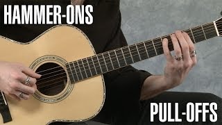 HammerOns and PullOffs Guitar Lesson [upl. by Ailicec]