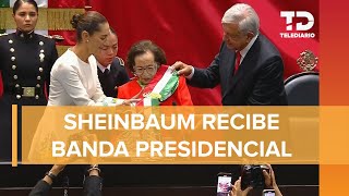 Claudia Sheinbaum toma protesta como presidenta y recibe banda presidencial [upl. by Naaitsirhc]