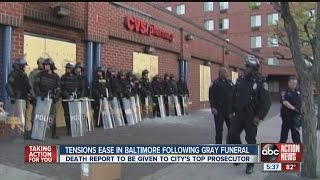 Baltimore tries to ease tensions after rioting looting [upl. by Kciredec45]