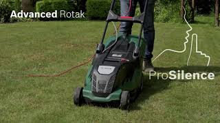 New Bosch Lawn mower AdvancedRotak with ProSilence Technology  reduces noise by up to 75 [upl. by Moreta]