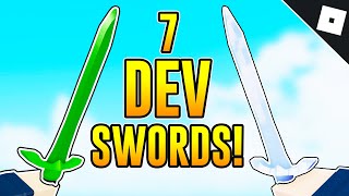 How to get 7 DEV SWORDS in ARSENAL  Roblox [upl. by Namlas]