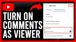 How To Turn On YouTube Comments As A Viewer Enable YouTube Comments As A Viewer [upl. by Aicala529]