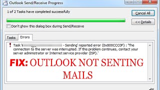 Fix Outlook sending Reported Error 0x800CCC0F  THE knowledge hub [upl. by Westleigh]