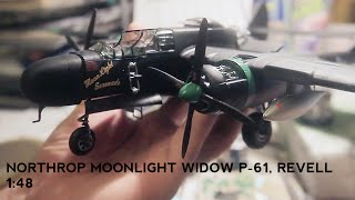 Building Northrop Black Widow P61 From Start to Finish Revell 148 Scale [upl. by Lletnom]