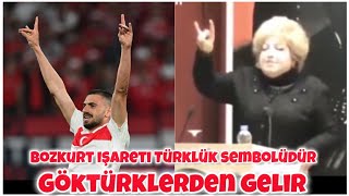 Alfa Kurt Merih Demiral Bozkurt işareti Türklük sembolü Göktürklerden gelir asena [upl. by Nalro]