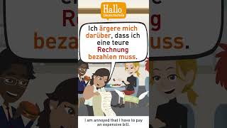 Deutsch lernen A1  😡 Ich ärgere mich über die hohe Rechnung 🧾💸 Worüber ärgerst du dich ✍💬 [upl. by Iror]