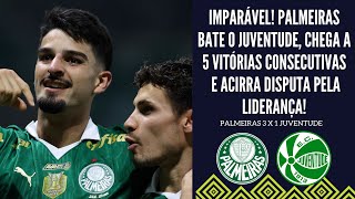 IMPARÁVEL PALMEIRAS VENCE MAIS UMA CHEGA A MELHOR SEQUÊNCIA DESDE 23 E ACIRRA DISPUTA PELA PONTA [upl. by Dlanigger]