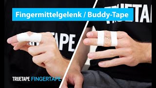 TRUETAPE® Fingermittelgelenk tapen  Anleitung mit dem Fingertape [upl. by Flemming]