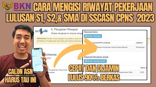 PART 4 CARA DAFTAR AKUN SSCASN 2024  Cara Isi Riwayat Pekerjaan di SSCASN CPNS 2024 cpns2024 [upl. by Namya253]