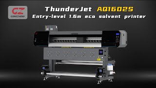 ThunderJet AQ1602S  16m entry level eco solvent printer [upl. by Llerrem]