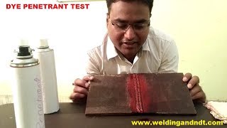 Hindi Dye Penetrant Test DPT LPI LPT PT Theory amp Practical [upl. by Ziana]