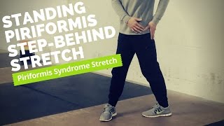 Standing StepBehind Piriformis Stretch For Piriformis Syndrome and Sciatica [upl. by Shih]