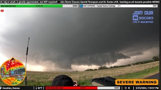 Tornadoes Hit Multiple Areas in Oklahoma  Claremore Damage 52524  Live Storm Chase Archive [upl. by Alliehs]