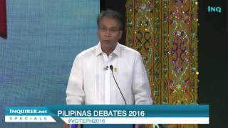 Pilipinas Debates 2016 Mar Roxas opening statement [upl. by Alinna165]