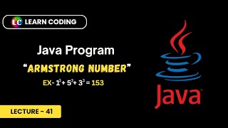 Java program to check number is armstrong or not  Learn Coding [upl. by Aiynat]