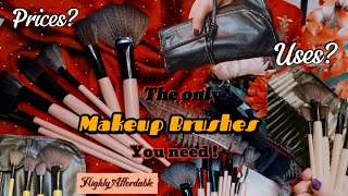 The Only Makeup Brushes💄 You Need 💫Highly Affordable 😉 [upl. by Lanni]