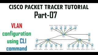 VLAN basic configuration with CLI  Cisco Packet Tracer Tutorial 7 [upl. by Odysseus178]