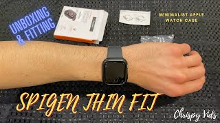 Spigen Thin Fit Apple Watch Case Unboxing and Fitting [upl. by Trotta]