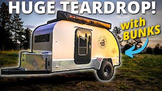 Need a Larger Teardrop Trailer Check This Out Full Camper Tour [upl. by Leahcimdivad]