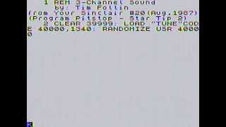 ZX Spectrum 1bit music Startip 2 Tim Follin 1987 [upl. by Savina]