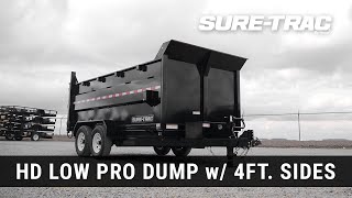 NEW TRAILER  SureTrac HD Low Profile Dump w 4ft Sides Features [upl. by Rausch]