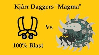 MHW Kjàrr Daggers quotMagmaquot 100 Blast Vs Radobaan  127quot [upl. by Mayce]