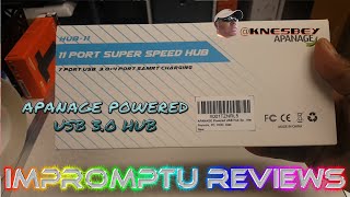 APANAGE POWERED 11 PORT USB 3 0 SUPER SPEED HUB [upl. by Earla]