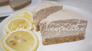 Healthy Lemon Cheesecake  High Protein No sugar No cream cheese No bake [upl. by Amsab]