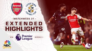 Arsenal v Luton Town  PREMIER LEAGUE HIGHLIGHTS  432024  NBC Sports [upl. by Trainor35]