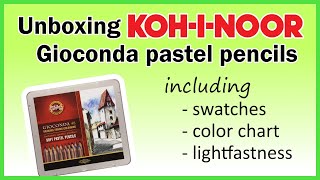 Unboxing KohINoor Gioconda Pastel Pencils 48 FULL SET [upl. by Shiff]